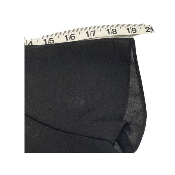 Studio 2 Piece Set Women's 10 Black Short Sleeve Embroidered Floral Button-Up - Picture 13 of 13